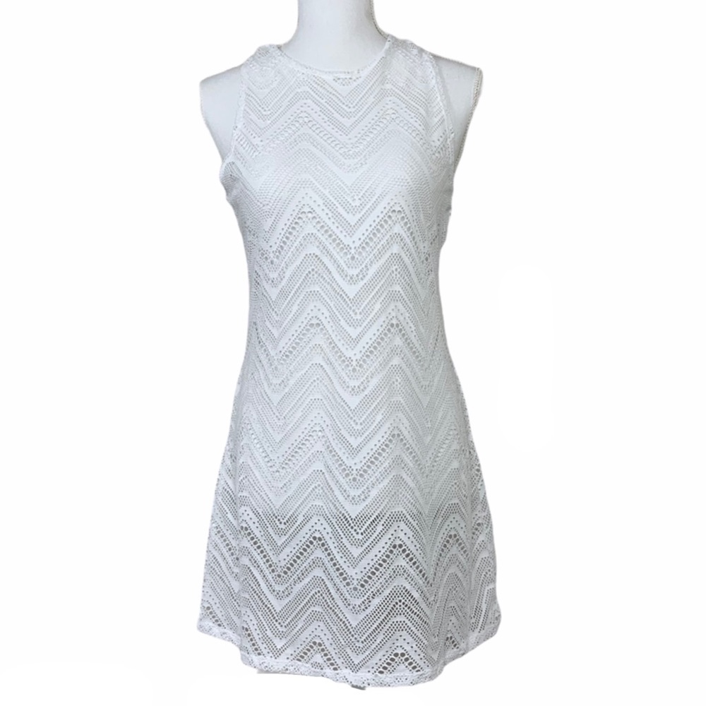 Malibu White swimsuit coverup, size Small